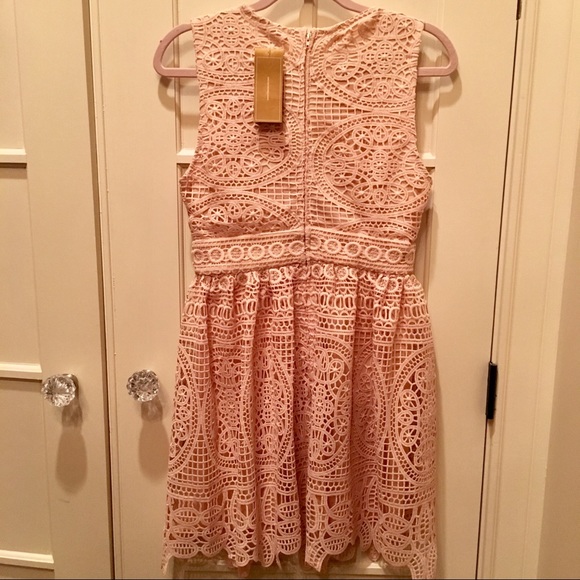 Nude Pink Miami Lace Fit and Flare Dress - NWT - Picture 2 of 3